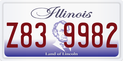 IL license plate Z839982