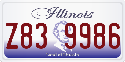 IL license plate Z839986