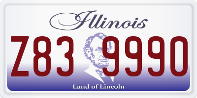 IL license plate Z839990