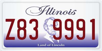 IL license plate Z839991