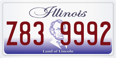IL license plate Z839992