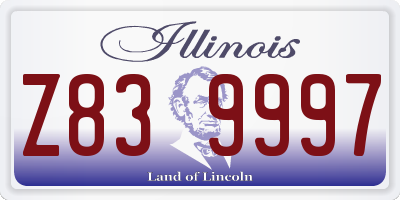 IL license plate Z839997