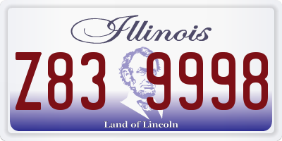 IL license plate Z839998
