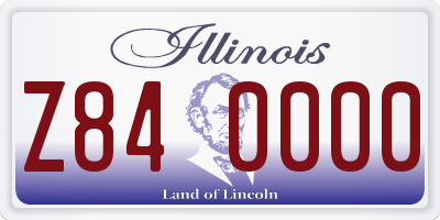 IL license plate Z840000