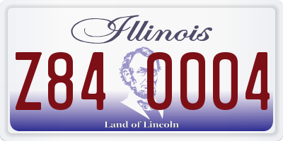 IL license plate Z840004