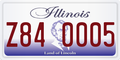 IL license plate Z840005