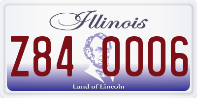 IL license plate Z840006