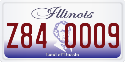 IL license plate Z840009