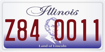IL license plate Z840011
