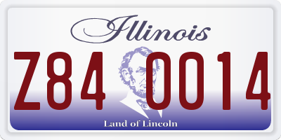 IL license plate Z840014