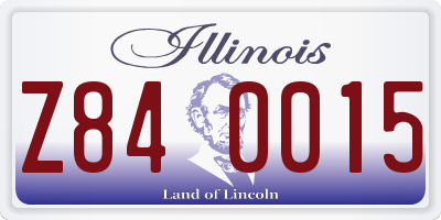 IL license plate Z840015