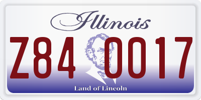 IL license plate Z840017