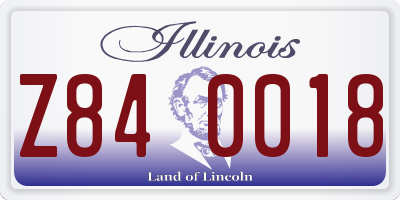 IL license plate Z840018