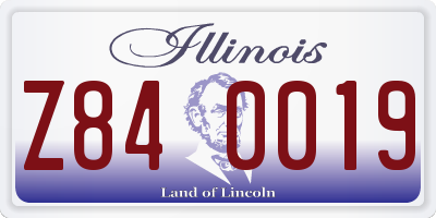 IL license plate Z840019