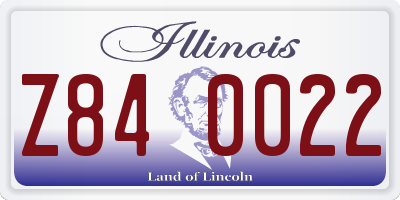 IL license plate Z840022