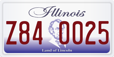 IL license plate Z840025