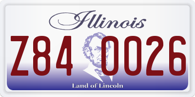 IL license plate Z840026