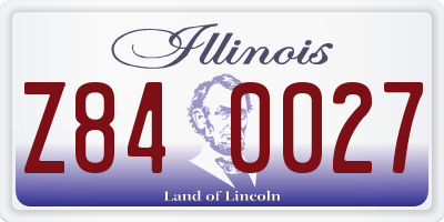 IL license plate Z840027