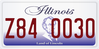 IL license plate Z840030