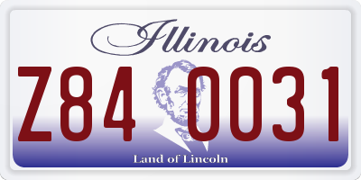IL license plate Z840031