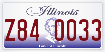 IL license plate Z840033