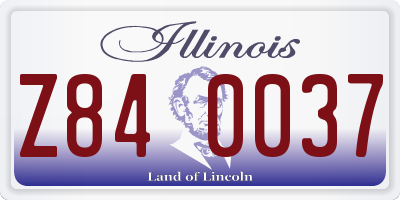IL license plate Z840037