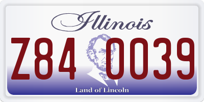 IL license plate Z840039