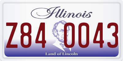 IL license plate Z840043