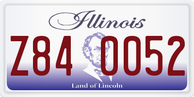 IL license plate Z840052