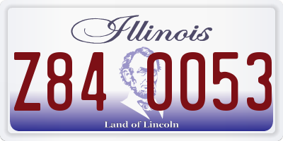 IL license plate Z840053