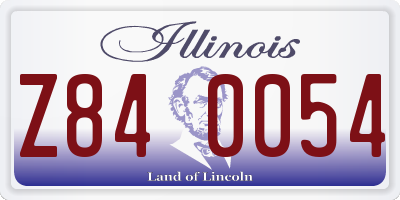 IL license plate Z840054