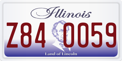 IL license plate Z840059