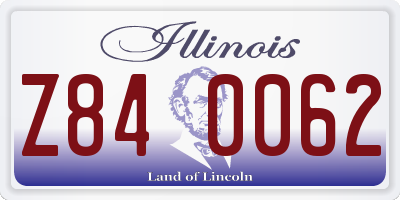 IL license plate Z840062