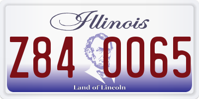 IL license plate Z840065