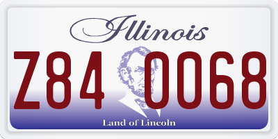 IL license plate Z840068