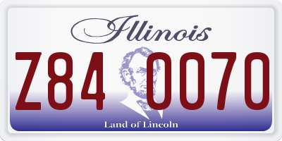 IL license plate Z840070