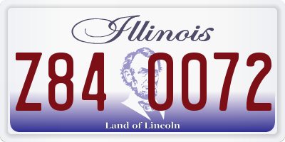 IL license plate Z840072