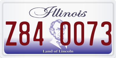 IL license plate Z840073