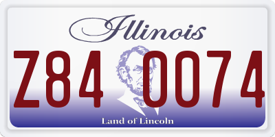 IL license plate Z840074