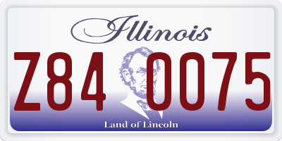 IL license plate Z840075