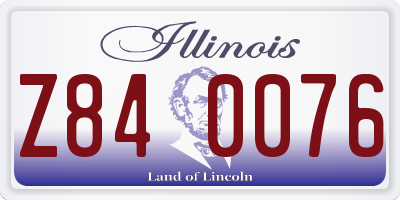 IL license plate Z840076