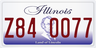 IL license plate Z840077