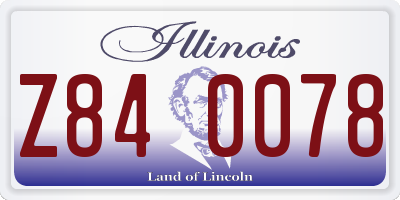 IL license plate Z840078