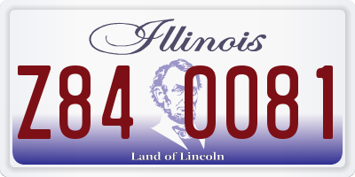 IL license plate Z840081