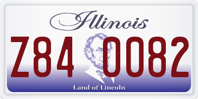 IL license plate Z840082