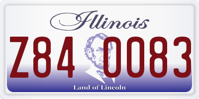 IL license plate Z840083