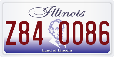 IL license plate Z840086