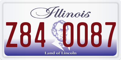 IL license plate Z840087