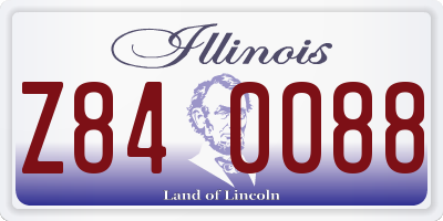IL license plate Z840088