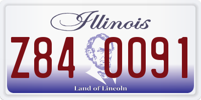 IL license plate Z840091
